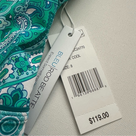 Bleu Rod Beattie COASTAL COOL PLUNGE ONE-PIECE SWIMSUIT Size 8 Women - Picture 7 of 15